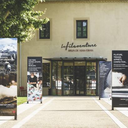 La Filaventure, store and sensory museum at Manufacture Brun de Vian-Tiran