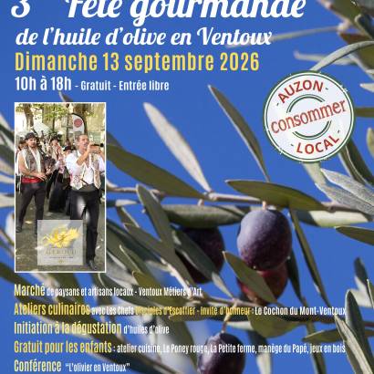 Ventoux Saveurs Festival: Olive oil food festival in Ventoux