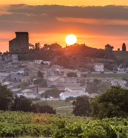 Sunset on Châteauneuf-du-pape