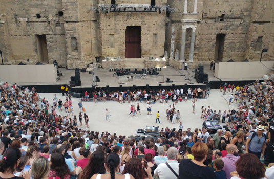 Chorégies d'Orange taking place in the ancient theatre